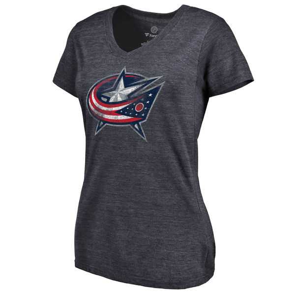 Women's Columbus Blue Jackets Distressed Team Primary Logo Tri Blend T-Shirt Navy FengYun,We sell and wholesale Women's Columbus Blue Jackets Distressed Team Primary Logo Tri Blend T-Shirt Navy FengYun on line form chian!
